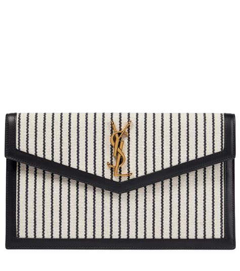 saint laurent clutch canvas